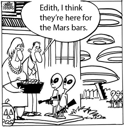 Winner of the cartoon caption content for October, 31